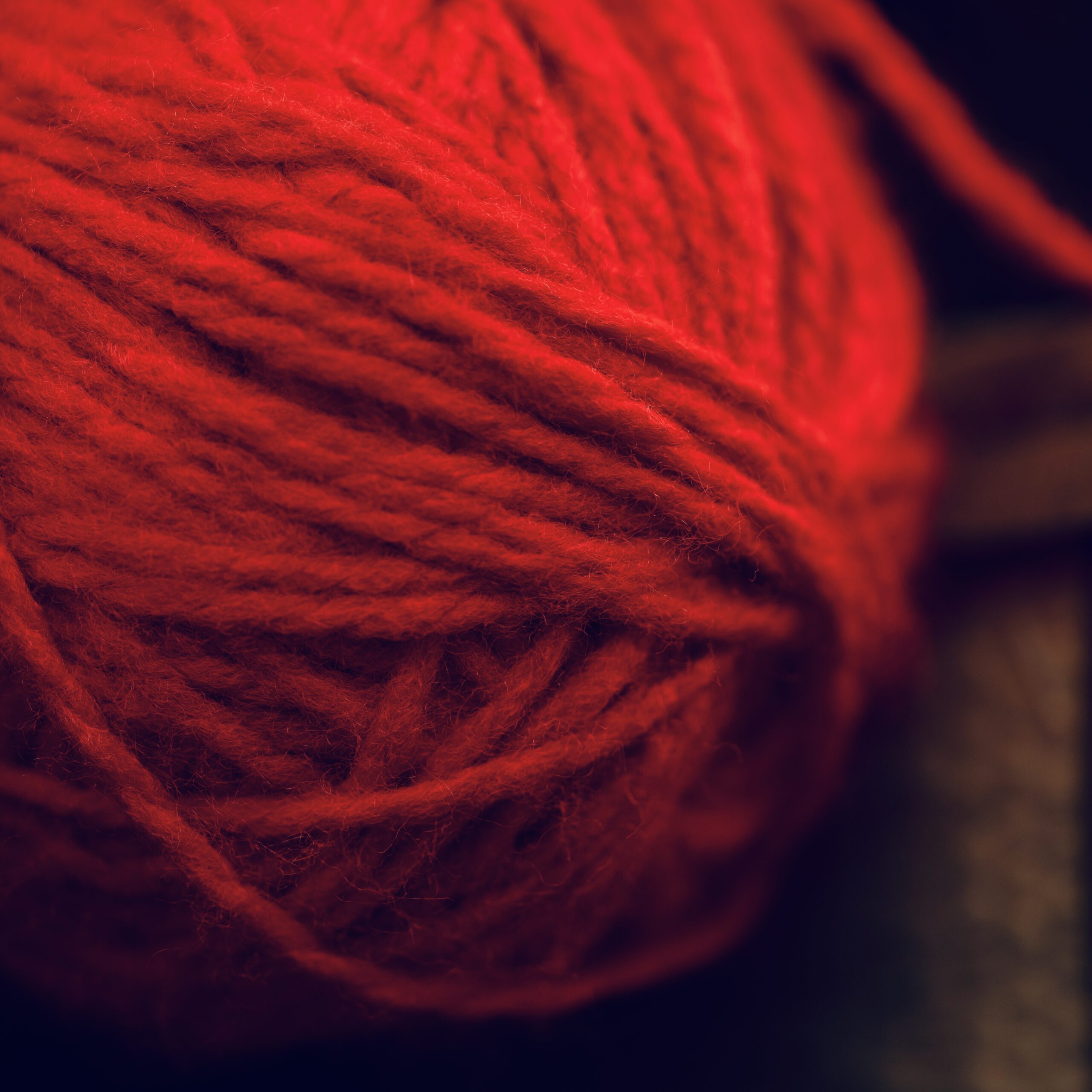 Red yarn in a ball
